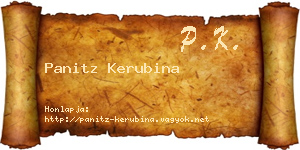 Panitz Kerubina névjegykártya